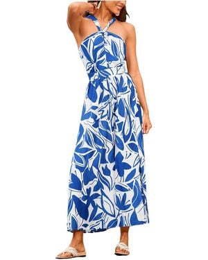 CUPSHE Beach House Tropical Maxi Beach Dress - Blue