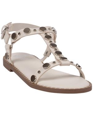 Gc Shoes Trinity Studded Strappy Flat Sandals - Metallic