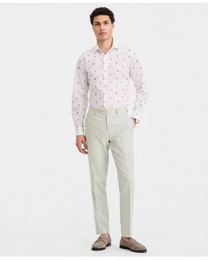 BarIII Slim-fit Linen-blend Suit Separates Pants - White