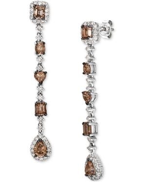 Le Vian Chocolate Diamond & Vanilla Diamond Linear Drop Earrings (4-1/2 Ct. T.w. - White