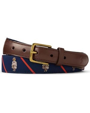 Polo Ralph Lauren Polo Bear Leather Belt - Blue