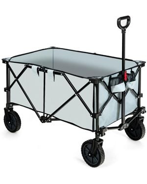SUGIFT Outdoor Folding Wagon Cart - White