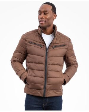 Michael Kors Quilted Full-zip Puffer Jacket - Brown