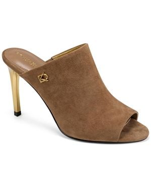 Donna Karan Almond Toe Mules - Brown