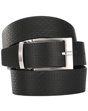 Ted Baker Reversible Dress Leather Belt - Black