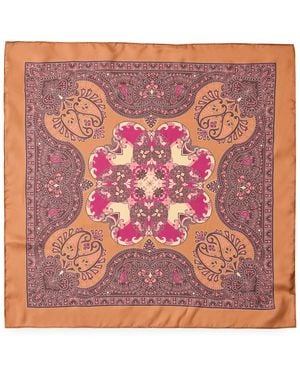 Steve Madden Vintage-inspired Bandana Square Scarf - Pink