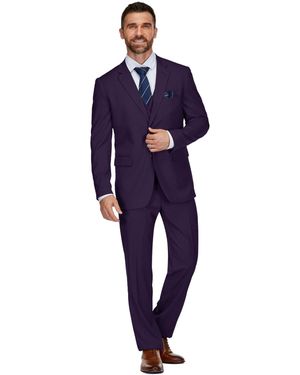 Braveman 3-piece Classic Fit Performance Stretch Suit - Blue