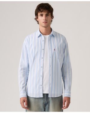 Levi's Classic 1 Pocket Regular-fit Long Sleeve Shirt - Blue