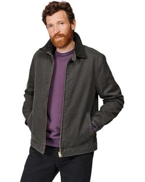 aubi Newland Canvas Harrington Utility Jacket - Gray