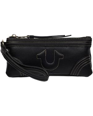 TRUE RELIGION Bombe Horseshoe Wristlet Wallet - Black