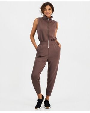 ID Ideology Zip-front Sleeveless Jumpsuit - Red