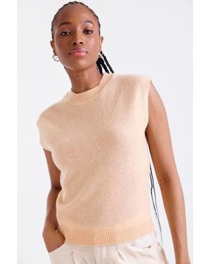 1982 Zarah Crew Neck Cashmere Knit Vest - Multicolor