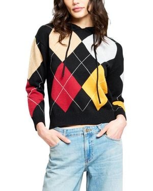 Central Park West Astrid Argyle Hoodie - Red