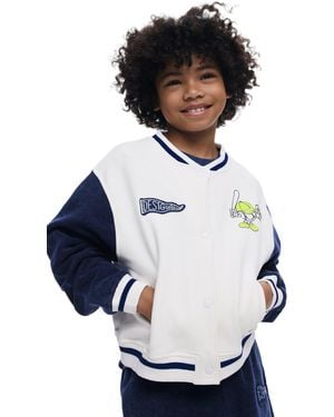 Desigual Boys Boys's Hybrid Baseball Jacket - White