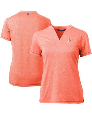 Cutter & Buck Houston Astros Drytec Forge Stretch V-neck Blade Top - Orange