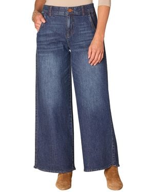 Democracy High Rise Slim Straight "ab" Solution Jeans - Blue