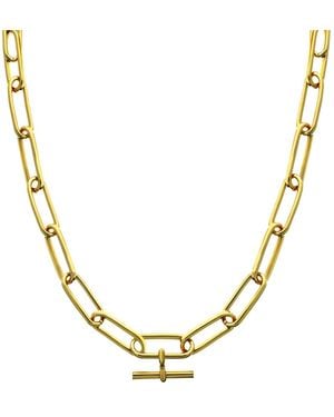 And Now This 18''+ 2" Extender Or Silver Plated Oval Link Necklace - Metallic