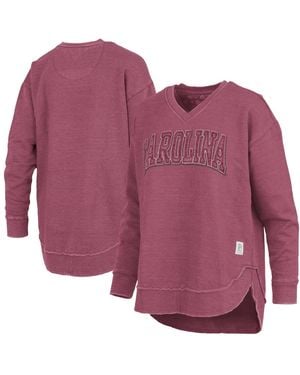 Pressbox South Carolina Gamecocks Westin Poncho V-neck Pullover Sweatshirt - Purple