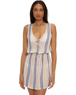 Becca Radiance V-neck Cover-up Swim Dress - White