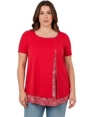 Avenue Short Sleeve Layered Tunic