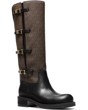 Michael Kors Darrington Block Heel Boots - Black