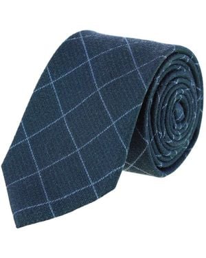 Trafalgar Zeke Patterned Business Wool Blend Necktie - Blue