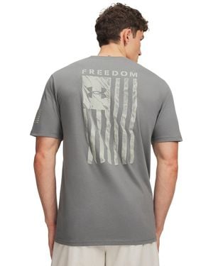 Under Armour Freedom Flag Logo T-shirt - Gray