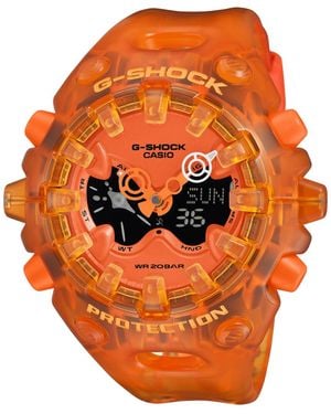 G-Shock Japanese Quartz Analog Digital Resin Watch 58.2mm - Orange