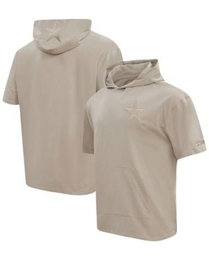 Pro Standard Pro Sdard Dallas Cowboys Neutrals Capsule Short Sleeve Pullover Hoodie - Gray