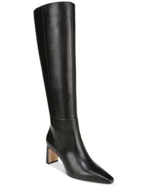 Sam Edelman Sylvia Snip Toe Knee High Dress Boots Regular Wide Calf - Black