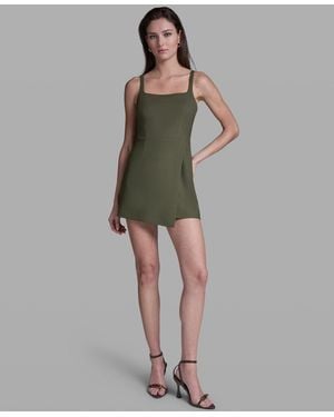 BCBGMAXAZRIA Sleeveless Mini Romper Dress - Green