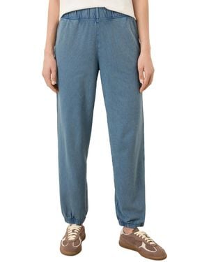Pact Weekends Organic Cotton Relaxed High-rise Sweatpant - Blue