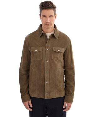 Regency Leathers Gavi Suede Shirt Jacket - Brown