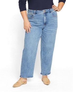 UNIVERSAL STANDARD High Rise Straight Leg Jeans 28 Inch - Blue