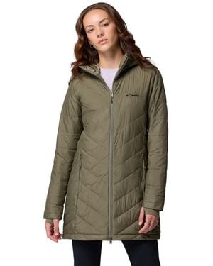 Columbia Heavenly Long Hooded Insulated Water-resistant Jacket - Green
