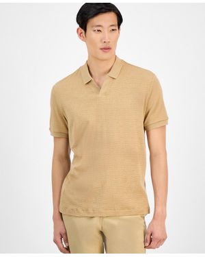 Alfani Geo-pattern Polo Shirt - Natural