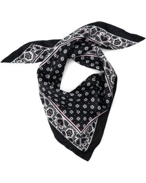 BCBGMAXAZRIA Block Printed Triangle Scarf - Black