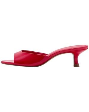 Mango Kitten-heel Strap Sandals - Red