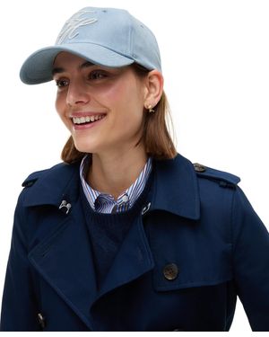 Tommy Hilfiger Embroidered Corduroy Baseball Cap - Blue