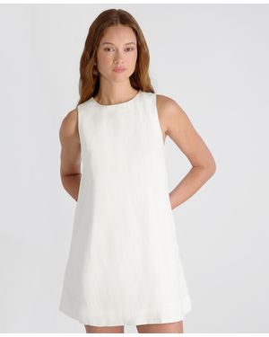 French Connection Cooper Linen Sleeveless Mini Dress - White