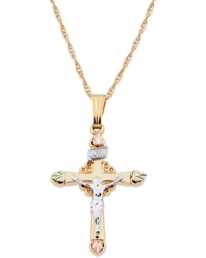 Black Hills Gold Crucifix Pendant - Metallic