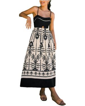 CUPSHE Beach Hopping Ornate Midi Beach Dress - White