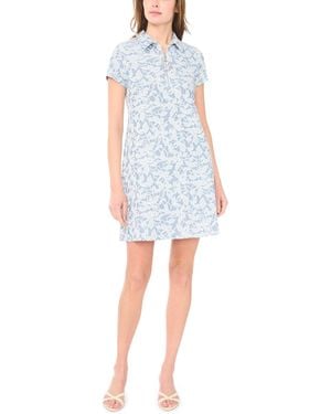 msk short sleeve swing dresses Msk Women's Cap-Sleeve Collared Swing Dress