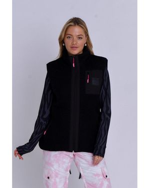 OOSC Method Sherpa Vest Dusky Pink - Black