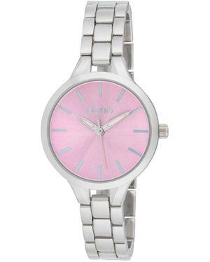 BCBGMAXAZRIA Quartz Round Stainless Steel Watch 32mm - Pink