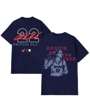 round21 And Caitlin Clark Indiana Fever 2024 Wnba Rookie Of The Year T-shirt - Blue