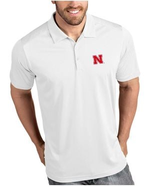 Antigua Nebraska Huskers Tribute Polo Shirt - White