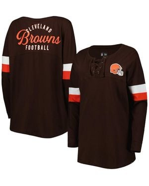 KTZ Cleveland S Athletic Varsity Lace-up Long Sleeve T-shirt - Black