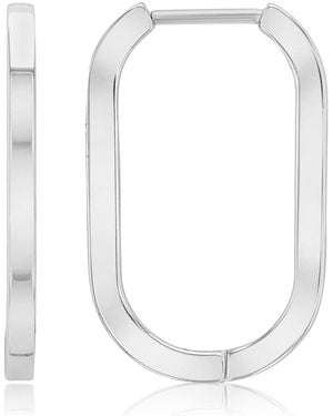 Roxy Waterproof Yellow 25mm Oval Hoop Earrings - White