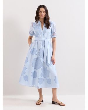 Phase Eight Queenie Belted Midi Dress - Blue